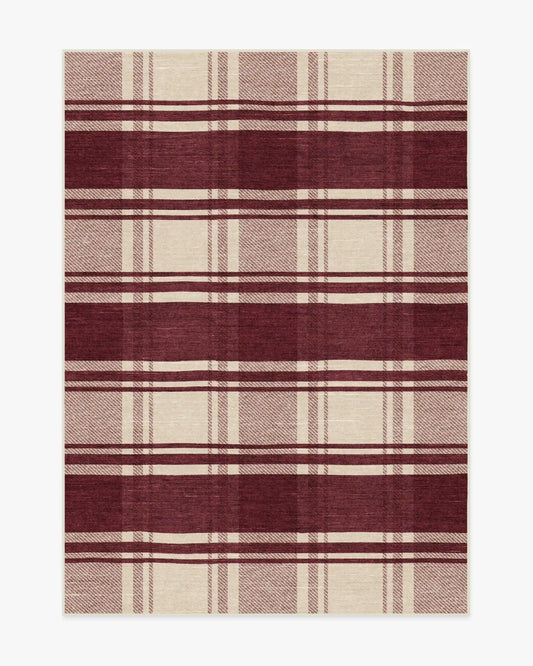 Easton Plaid Burgundy Rug