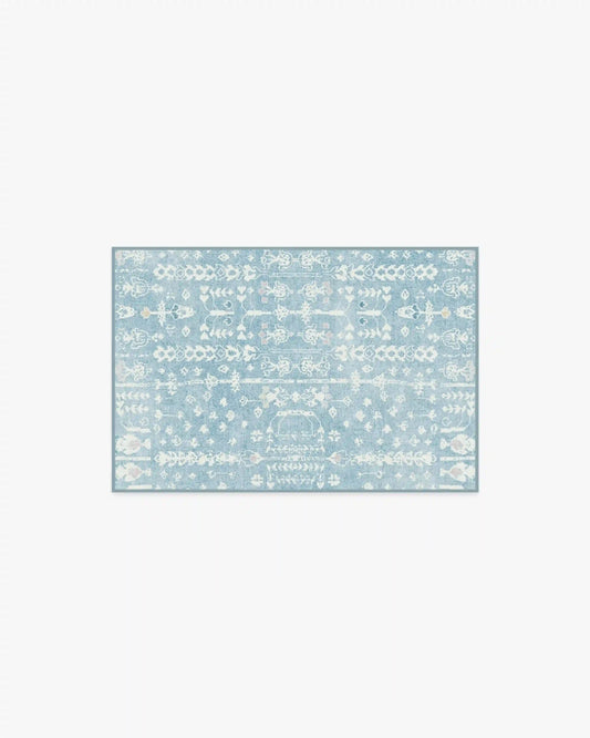 Palmetto Coastal Blue Rug by Gray Malin