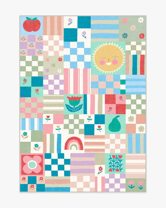 Hello Sunshine Patchwork Multicolor Rug