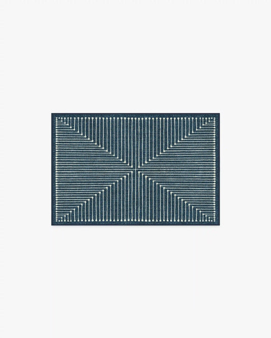 Inkdrop Lapis Blue Rug by Jonathan Adler