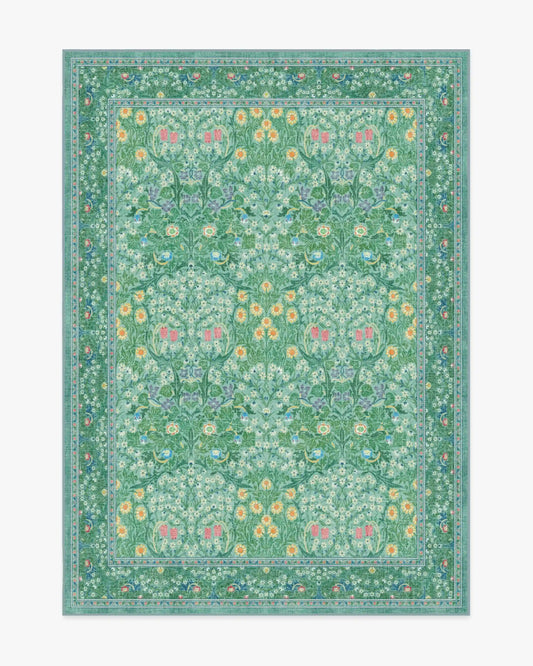 Blackthorn Multicolor Jade Rug by Morris & Co.