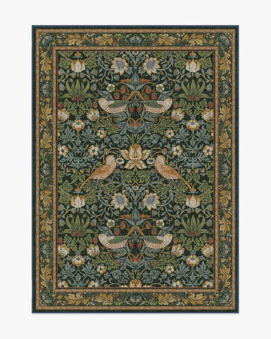Strawberry Thief Indigo Rug by Morris & Co.