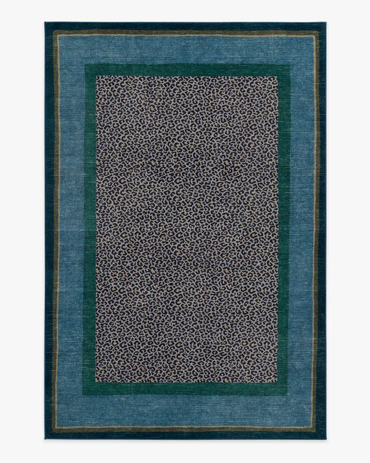 Panthera Blue & Green Rug by Scalamandré