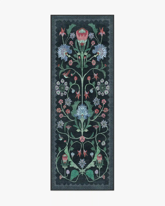 Protea Charcoal Rug by Iris Apfel