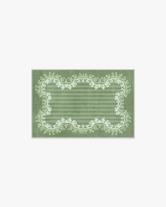 Oxbow Botanical Green Rug by Sanderson