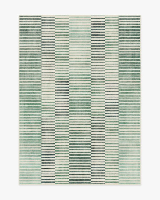 Shadow Stripe Green Rug
