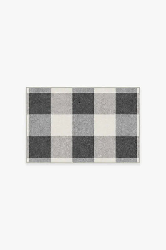 Buffalo Plaid Black & White Rug