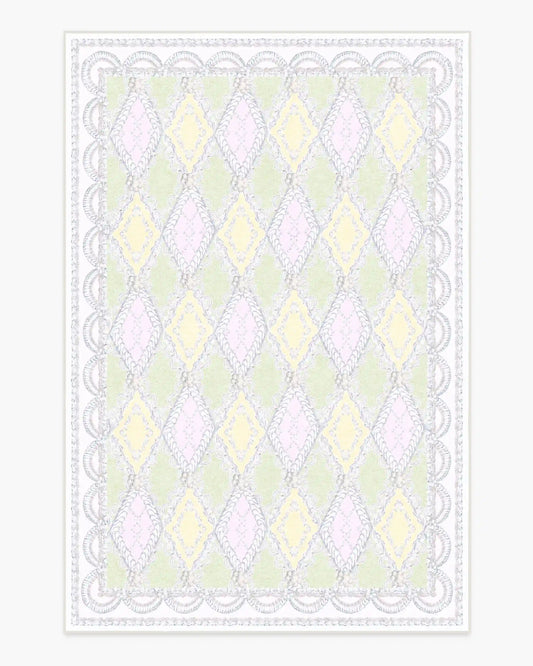 Happy Birthday Popo Pistachio & Lemon Rug by Humberto Leon