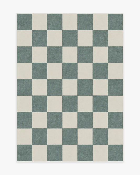 Jaque Checkered Slate Green Rug