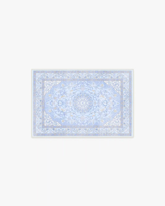 Mazzy Ornamental Blue Rug by Humberto Leon