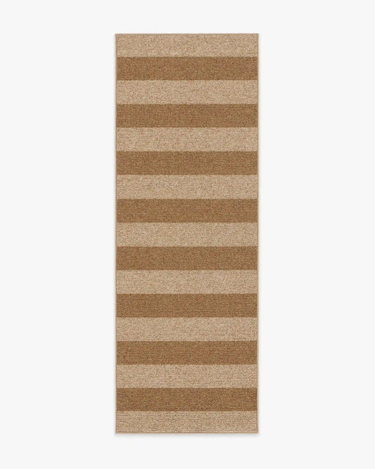 Nolan Bold Stripe Natural & Dark Natural Performance Weave Rug