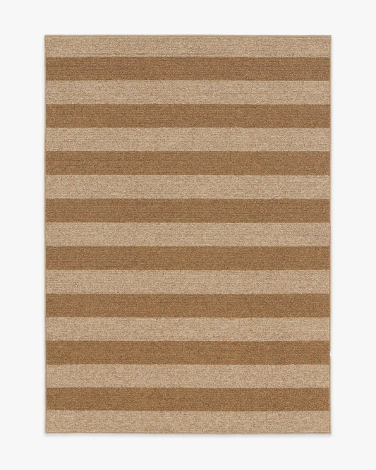 Nolan Bold Stripe Natural & Dark Natural Performance Weave Rug